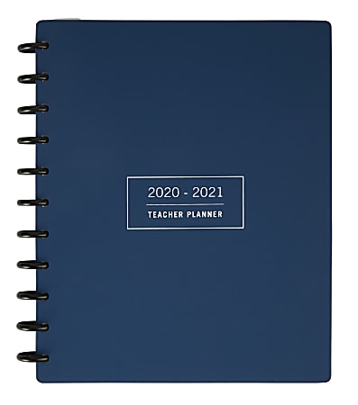 TUL® Discbound Monthly Teacher Planner, Letter Size, Navy, July 2020 To June 2021, TULTCHPLNR-AY20-NY