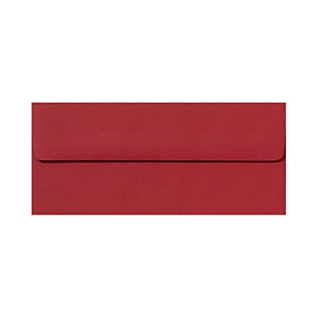 LUX #10 Envelopes, Peel & Press Closure, Ruby Red, Pack Of 50
