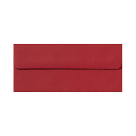 LUX #10 Envelopes, Peel & Press Closure, Ruby Red, Pack Of 50
