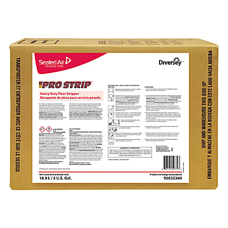 Diversey™ Pro Strip® Heavy-Duty Floor Stripper, Cherry Almond Scent, 5 Gallon Container