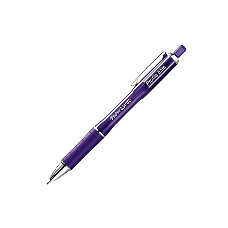 Paper Mate® Profile® Elite Retractable Ballpoint Pen, Bold Point, 1.4 mm, Purple Barrel, Purple Ink