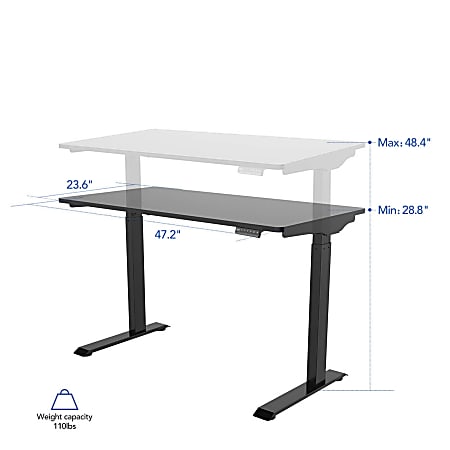 FlexiSpot E9 Quick Install Metal Electric 48 W Height Adjustable Standing  Desk Black - Office Depot