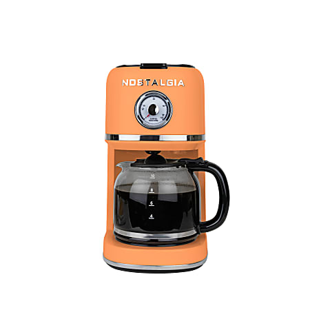 Nostalgia Classic Retro 10-Cup Coffee Maker, Orange, Total Qty 1