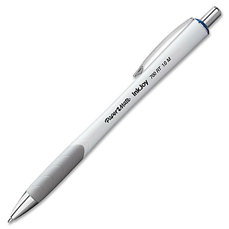 Paper Mate InkJoy 700RT Retractable Ballpoint Pen Medium Point 1.0 mm White Barrel Blue Ink