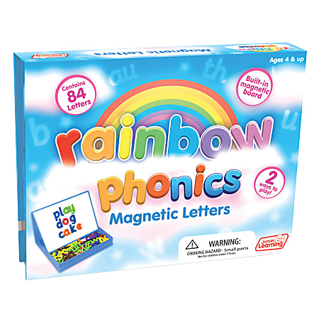 Junior Learning Rainbow Phonics Magnetic Letters, Grades K - 2, Set Of 85 Pieces