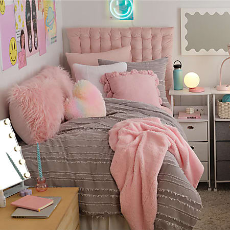 Dormify Juliette Eyelash Fringe PolyesterMicrofiber Comforter And