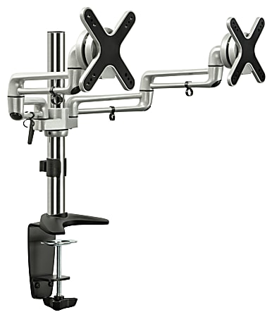 Mount-It MI-732 Dual Monitor Desk Mount For 20 - 27" Monitors, 17"H x 8-1/2"W x 8-1/2"D, Black