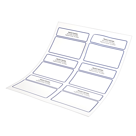 Custom 1-Color Designer Mailing Labels, 3-1/3" x 4", Sheets, Pack of 100
