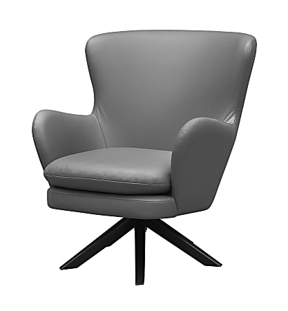 Coast to Coast Lionel Wood Accent Chair, Gray/Black