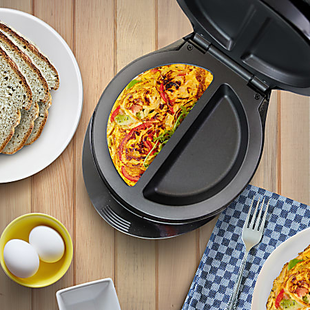 Better Chef Electric Double Omelet Maker Black Office Depot