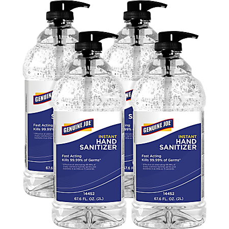 Genuine Joe Hand Sanitizer - Fresh Citrus Scent - 67.6 fl oz (1999.2 mL) - Kill Germs, Bacteria Remover - 14452CT