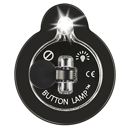 Panther Vision Adhesive Button LED Lamps, Black, Pack Of 6 Lamps