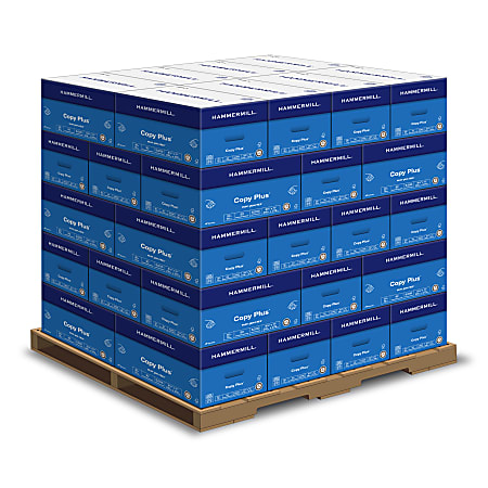 Hammermill® Printer & Copy Plus Copy Paper, 400 Reams, White, Letter (8.5" x 11"), 200000 Sheets Per Pallet, 20 Lb, 92 Brightness