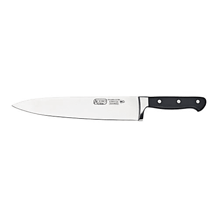 Winco Acero Forged Carbon German Steel Chef Knife, 10", Silver