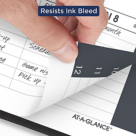 2024 ATAGLANCE® Weekly Appointment Book Planner, 5" x 8", Black