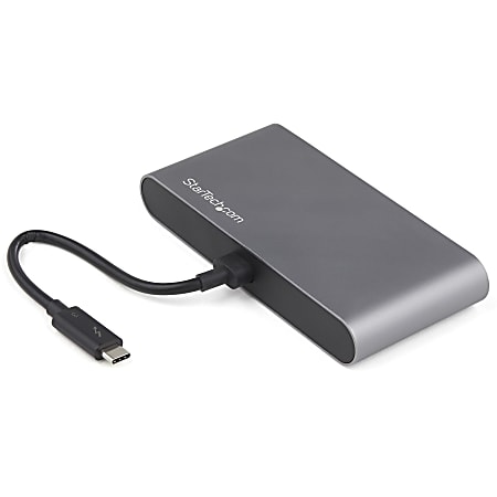 StarTech.com Thunderbolt 3 Mini Dock - Portable Dual Monitor TB3 Docking Station DisplayPort 4K 60Hz - TB3DKM2DPL