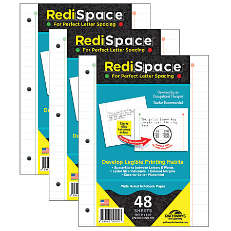 RediSpace® Notebook Filler Paper, 48 Sheets Per Pack,