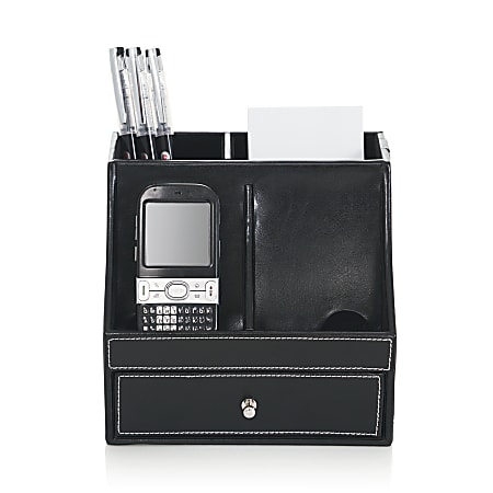 Realspace® Black Leatherette Charging Station