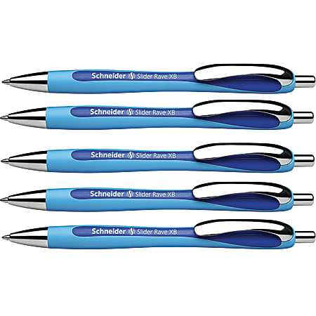 Schneider Rave Retractable Ballpoint Pen ViscoGlide Ink 1.4mm Blue