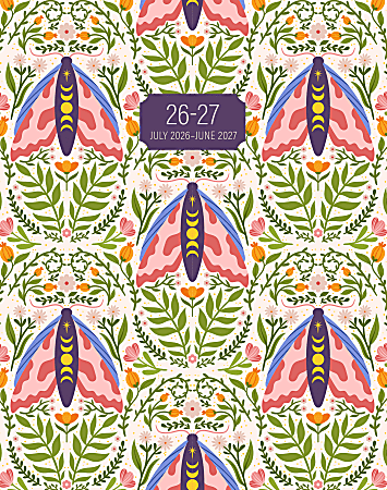 Willow Creek Press Monthly Academic Booklet Planner, 7-1/2" x 9-1/2", Verdant Folk, July 2026 - June 2027, Total Qty 1