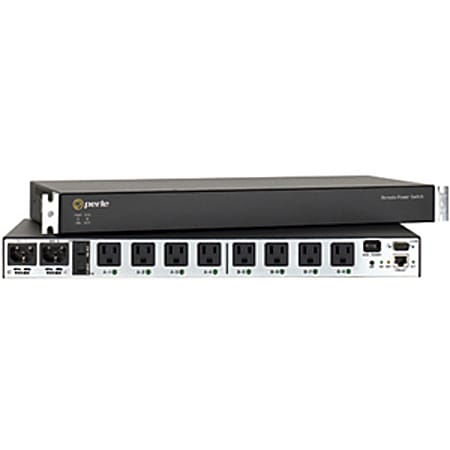 Perle RPS830 8-Outlets PDU - IEC 60320 C20 - 8 x NEMA 5-15R - 120 V AC - Network (RJ-45) - 1U - Horizontal - Rack-mountable