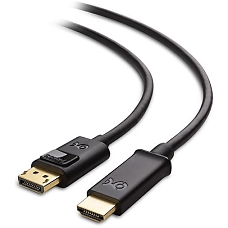 Cable Matters DisplayPort to HDTV Cable - 6 ft DisplayPort/HDMI A/V Cable for HDTV, Desktop Computer, Workstation, Projector, LED Monitor, Notebook - First End: 1 x DisplayPort Digital Audio/Video - Male - Second End: 1 x HDMI Digital Audio/Video