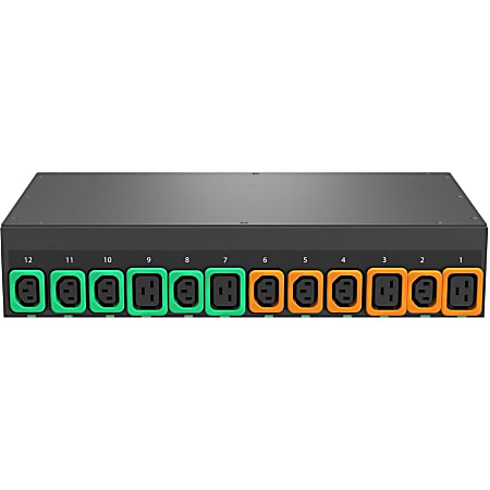 Geist Switched Outlet Level Monitoring EC MNU3E2R1-12P848-3TL6A0E10-S - Upgradeable - power distribution unit (rack-mountable) - black powder coat