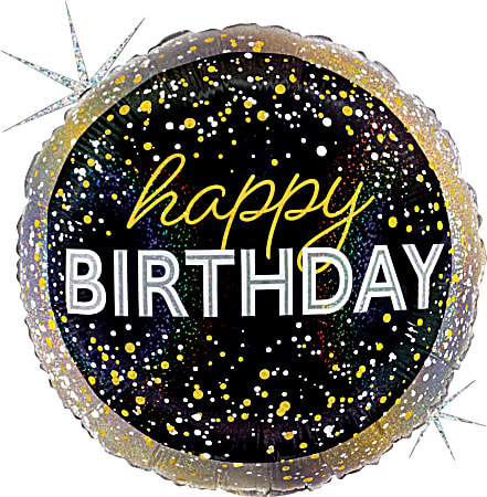 Amscan Birthday Foil Balloon, 18", Party Holographic
