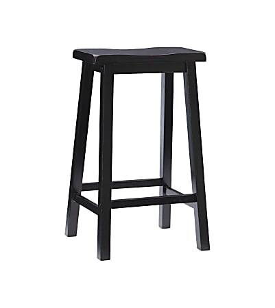 Powell Saddle Bar Stool, Antique Black