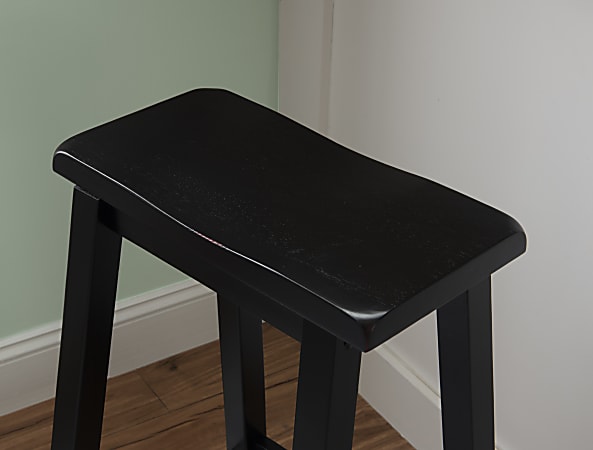 Powell Saddle Bar Stool Antique Black - Office Depot