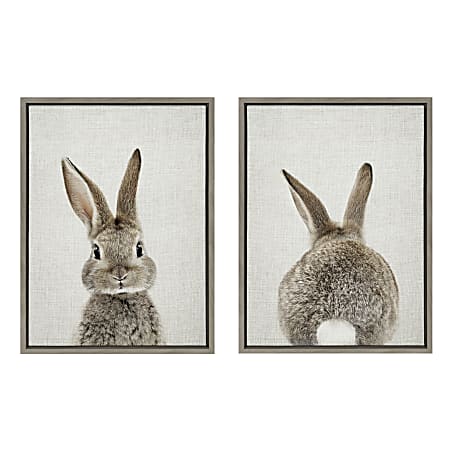 Uniek Kate And Laurel Sylvie Framed Canvas Wall Art