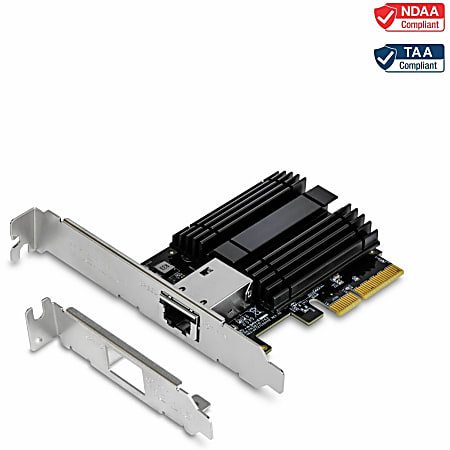 TRENDnet 10 Gigabit PCIe Network Adapter, Converts A PCIe Slot Into A 10G Ethernet Port, Supports 802.1Q Vlan, Includes Standard & Lo - TEG10GECTX