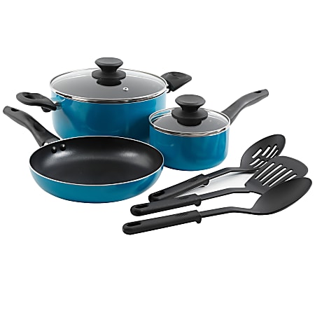 Oster 8 in. Nonstick Aluminum Frying Pan in Turquoise