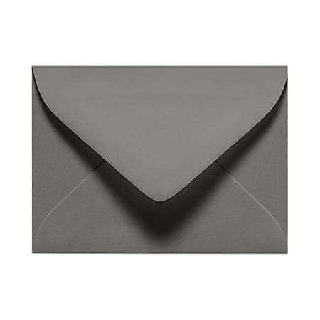 LUX Mini Envelopes, #17, Gummed Seal, Smoke Gray, Pack Of 50