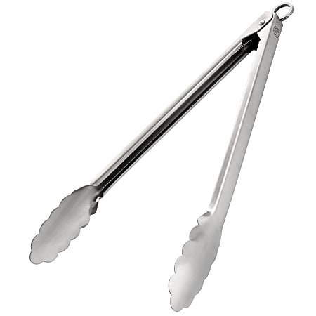 Martha Stewart Stainless Steel Easy-Lock Tongs