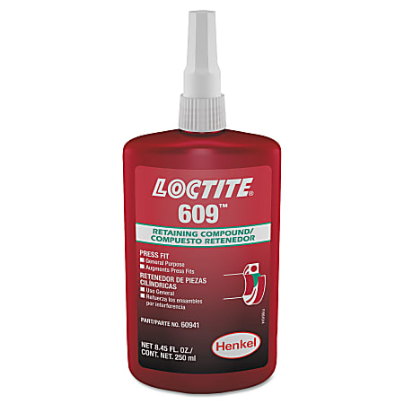 Loctite® 609™ Retaining Compound, 250 ml Bottle, Green