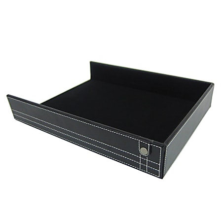 Realspace® Black Leatherette Document Tray