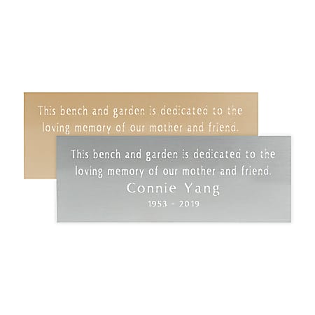 Custom Engraved Silver or Brass Metal Trophy and ID Plates, 3" x 8"