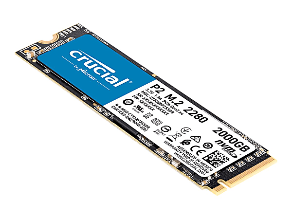 Crucial P2 - SSD - 2 TB - internal - M.2 2280 - PCIe 3.0 x4 (NVMe)
