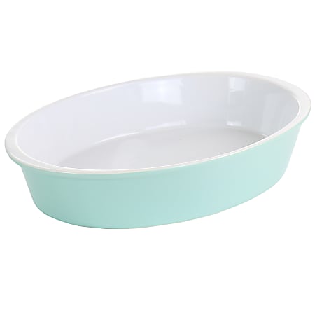 Martha Stewart Stoneware Oval Baker Dish, 13” x 9-1/2”, Mint