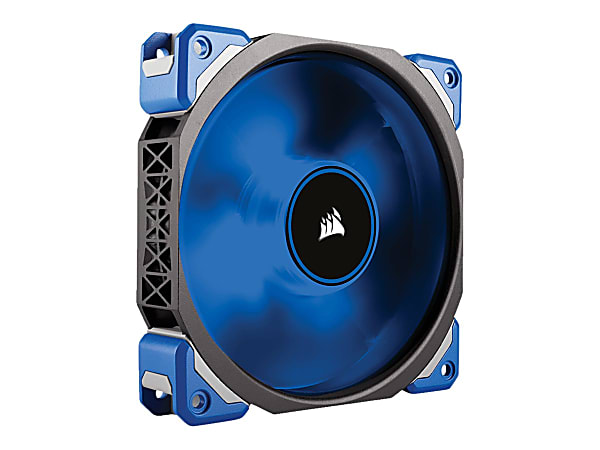Corsair Air ML120 Cooling Fan - 1 Pack - 4.72" Maximum Fan Diameter - 561 gal/min Maximum Airflow - 2400 rpm - 37 dB(A) Noise - Magnetic Levitation - 4-pin PWM - Blue LED - 1 pc(s) - Case