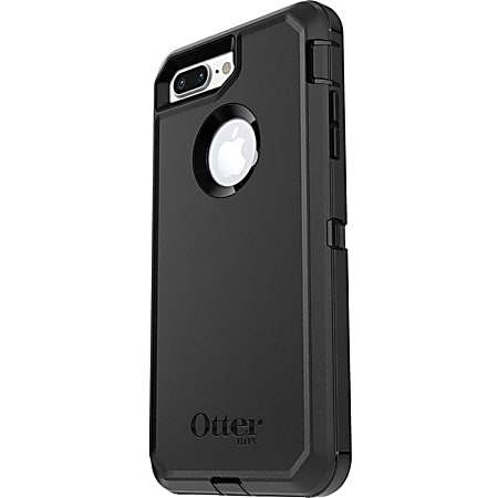 OtterBox Defender Carrying Case Apple iPhone 7 Plus Smartphone - Black - Dust Resistant Port, Dirt Resistant Port, Lint Resistant Port, Drop Resistant - Holster - 6.7" Height x 3.6" Width x 0.6" Depth - 1 Pack