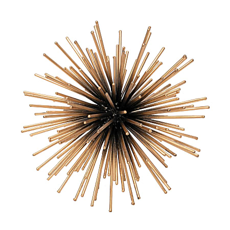 Anji Mountain Large Gold Burst, 6"H x 6"W x 6”D, Gold