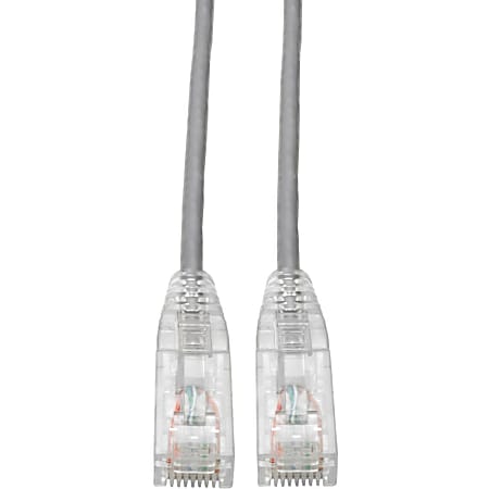 Tripp Lite Cat6 UTP Patch Cable (RJ45) - M/M, Gigabit, Snagless, Molded, Slim, Gray, 1 ft. - 1 ft Category 6 Network Cable  - N201S01GY