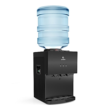 Avalon Premium 3-Temperature Hot/Cold Top-Loading Countertop Water Dispenser, 19"H x 12"W x 13"D, Black