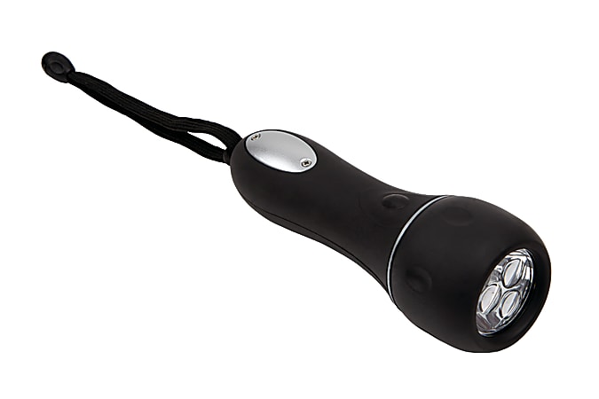Office Depot® Brand 3-LED Soft Grip Flashlight, Black