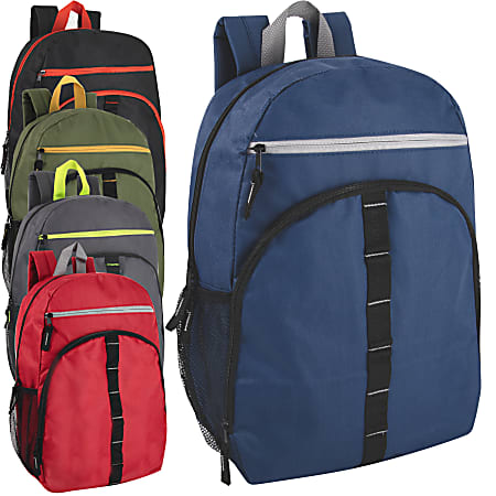 Summit Ridge Daisy Chain Backpacks, Assorted Colors, Pack Of 24 Backpacks, 2538Q24