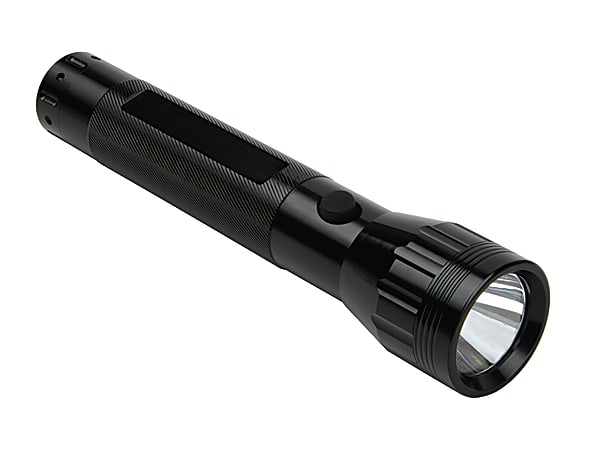 Office Depot® Brand 1W LED Heavy-Duty Flashlight, Black