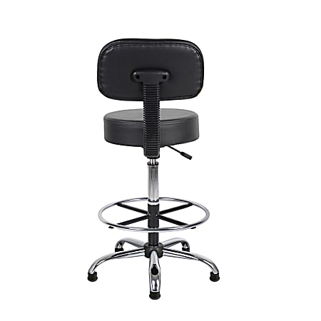Boss Office Products Adjustable Antimicrobial Drafting Stool With