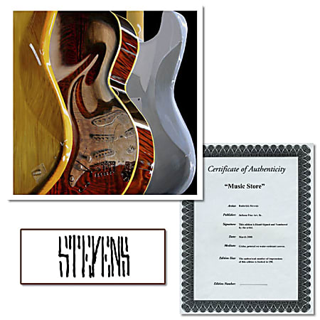 Trademark Global Music Store Gallery-Wrapped Canvas Print By Roderick Stevens, 14"H x 14"W